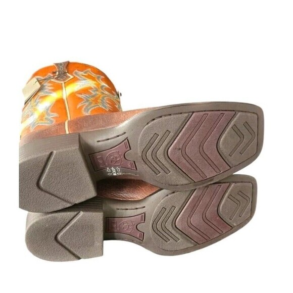 Ariat Tombstone Leather Western Marigold Boots Womens 9.5 Wide Brown New - Picture 6 of 10